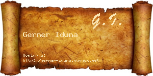 Gerner Iduna névjegykártya